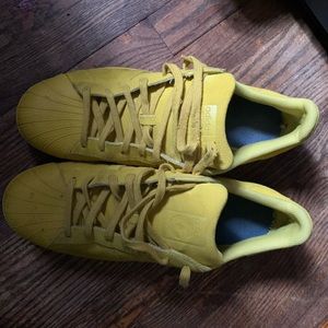 Adidas yellow suede